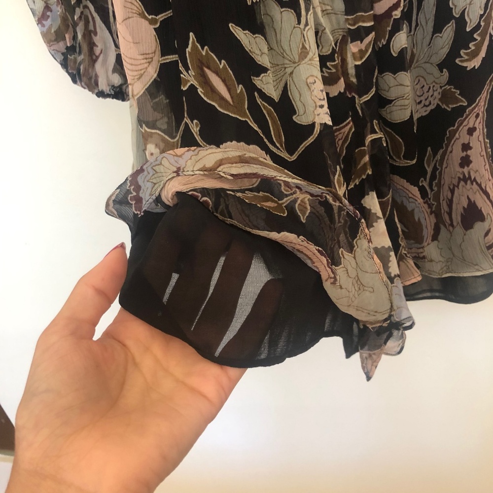 Zimmermann Playsuit Size 0 Black Floral Paisley - Picture 8 of 8